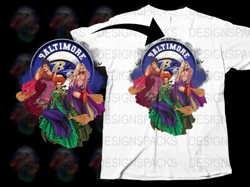Baltimore Ravens Hocus Pocus Halloween Themed Png Digital Download