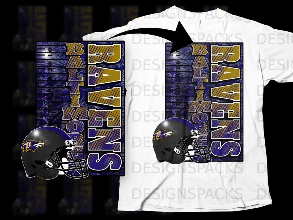 Ravens Baltimore Helmet Design T-Shirt
