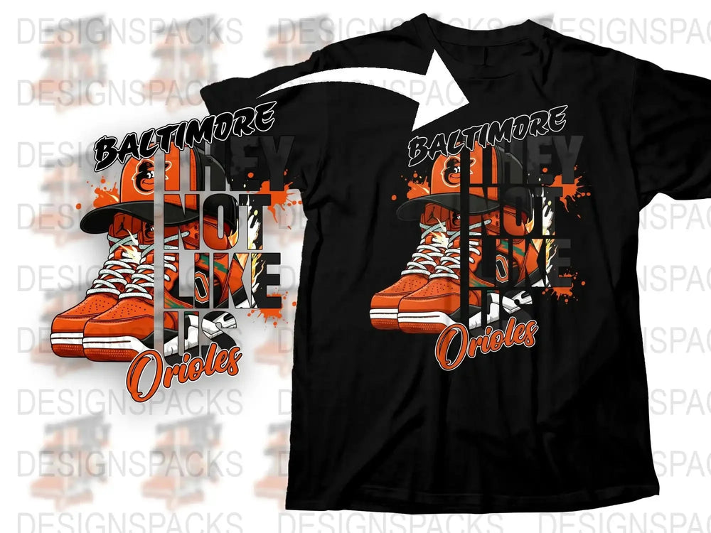 Baltimore Orioles T-Shirt, Baseball City Love, Graphic Orange Black Tee, Fan Apparel