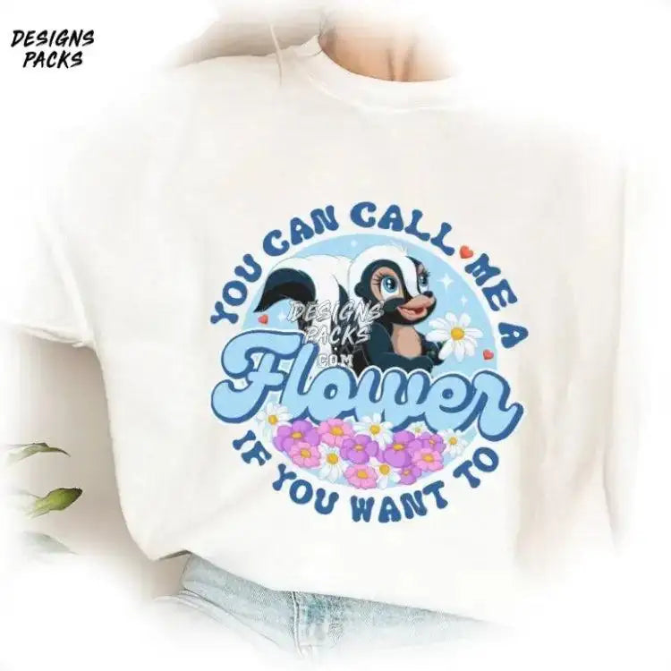 Bambi Deer Sublimation Design Birthday Cartoon Flower Png