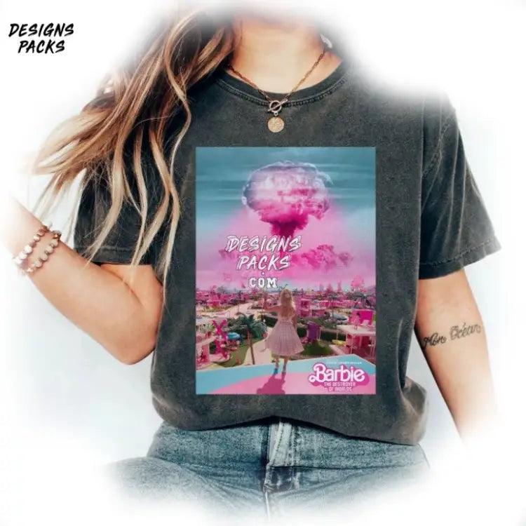 Barbenheimer The Destroyer Of Worlds Birthday Girl Doll Barb Movie Png Design