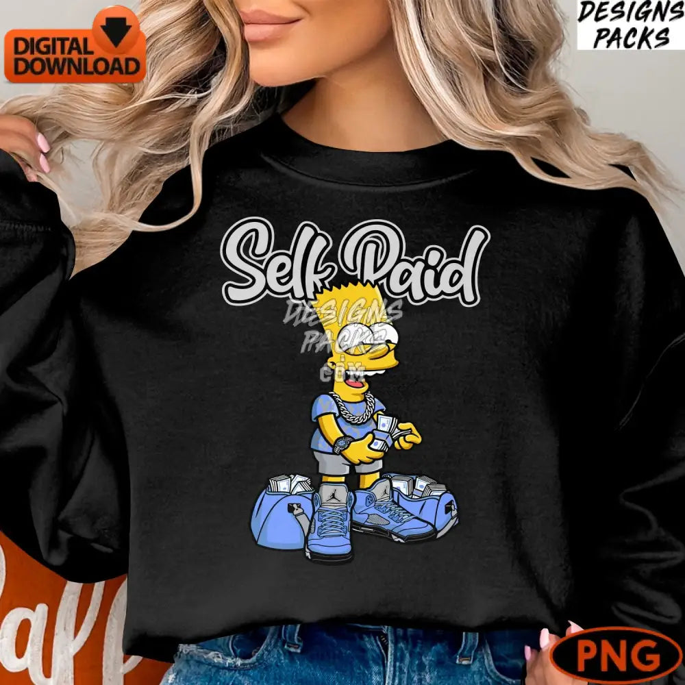 Bart Simpson Inspired Money Clipart Digital Png Instant Download Cartoon Character Design Cool