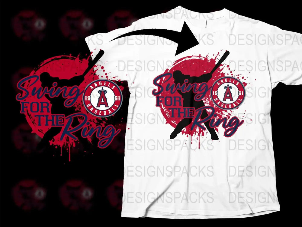 Baseball Angels 1961 Swing for the Ring Png Digital Download