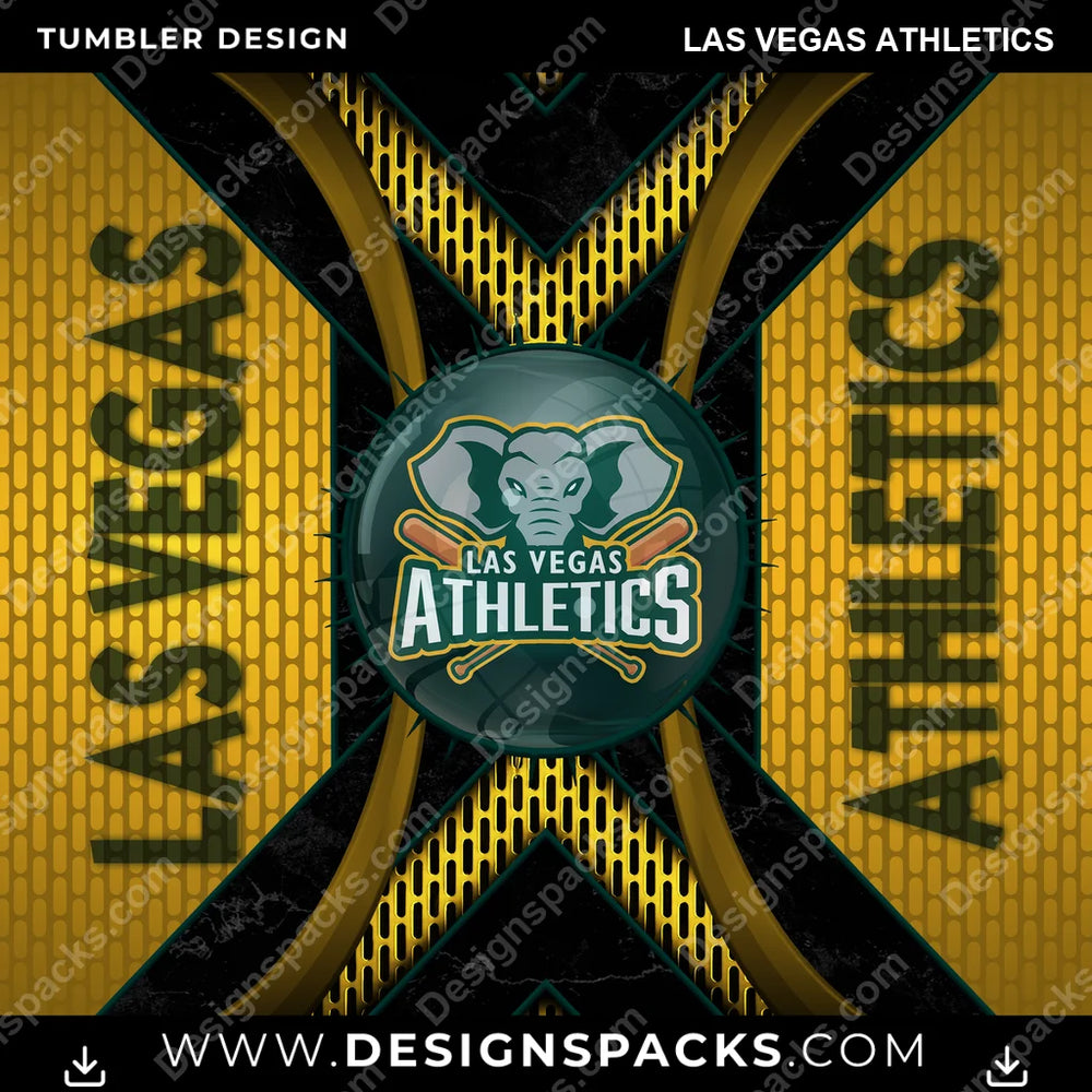 Baseball Metal Grating Las Vegas Athletics MLB Baseball Tumbler Digital Wrap Design Download