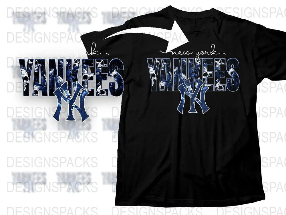 Men's Black Sports Team T-Shirt, Graphic NY Baseball Design, Casual Summer Top, Fan Apparel