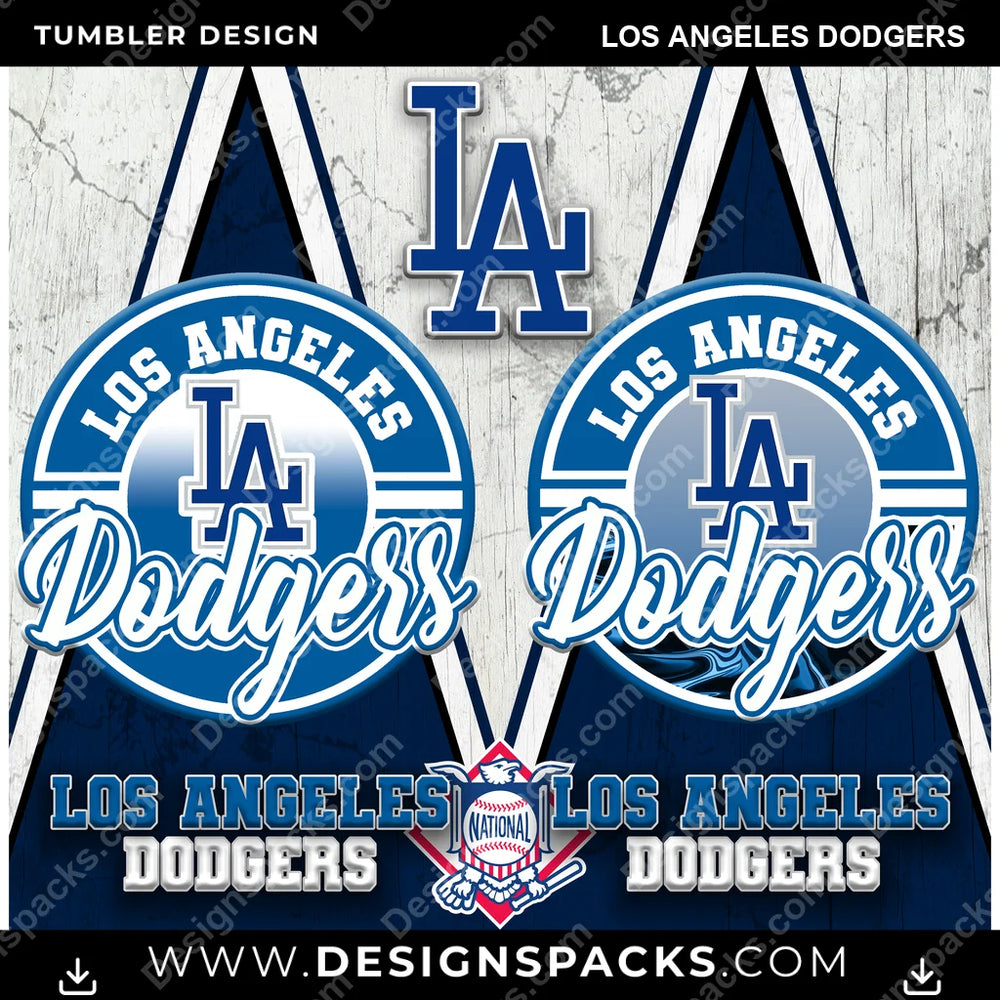 Baseball Sports Los Angeles Dodgers MLB Baseball Tumbler Digital Wrap Design Download
