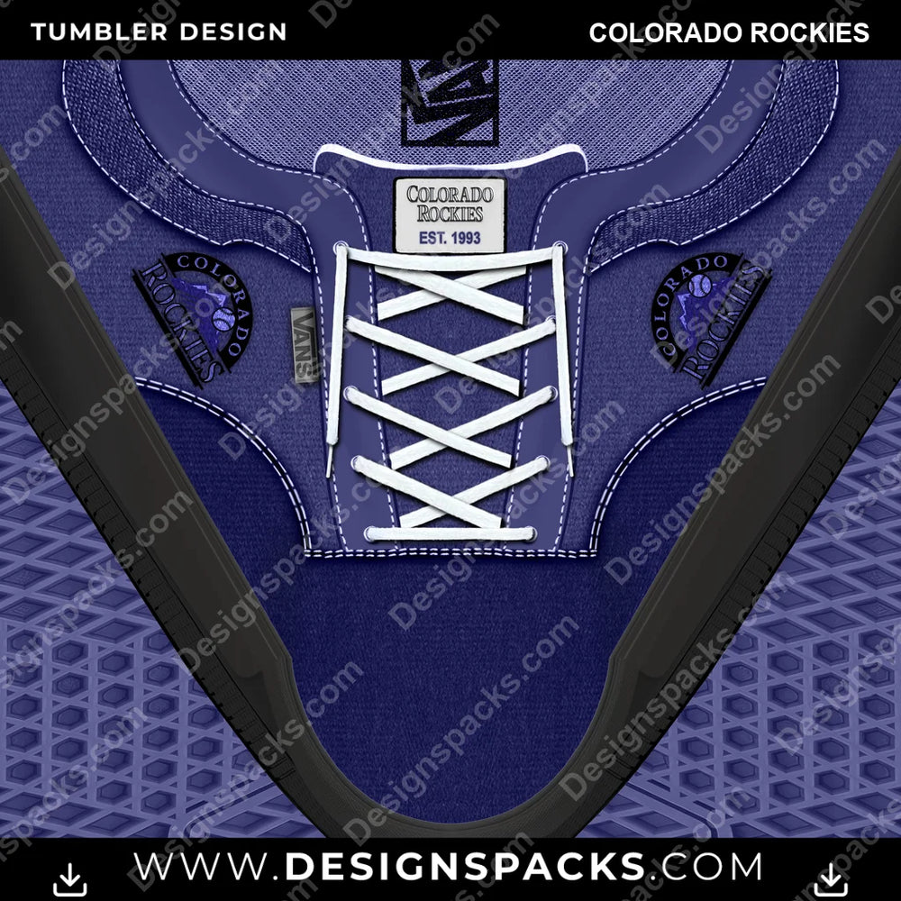 Baseball VANS Atwood DX Colorado Rockies MLB Baseball Tumbler Digital Wrap Design Download