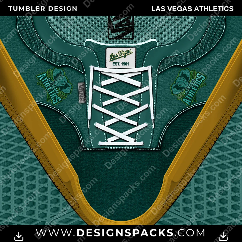 Baseball VANS Atwood DX Las Vegas Athletics MLB Baseball Tumbler Digital Wrap Design Download