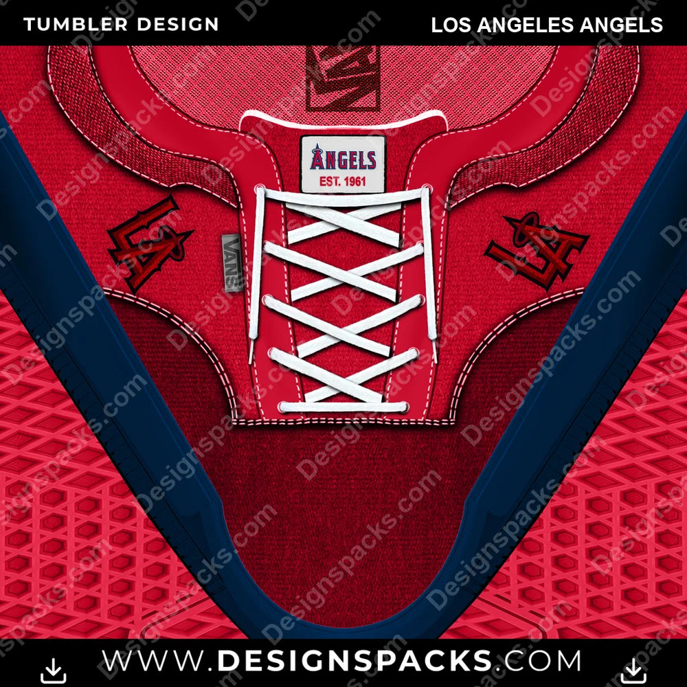 Baseball VANS Atwood DX Los Angeles Angels MLB Baseball Tumbler Digital Wrap Design Download