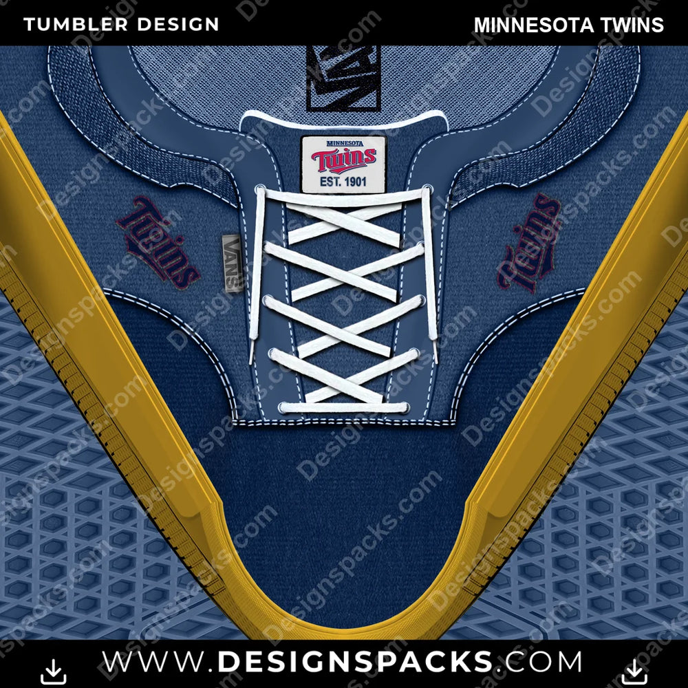 Baseball VANS Atwood DX Minnesota Twins MLB Baseball Tumbler Digital Wrap Design Download