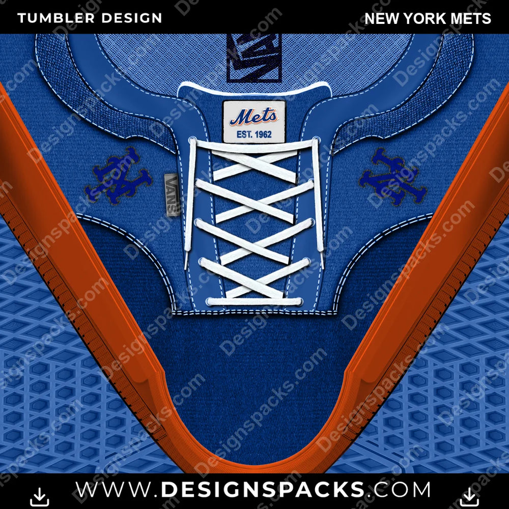 Baseball VANS Atwood DX New York Mets MLB Baseball Tumbler Digital Wrap Design Download