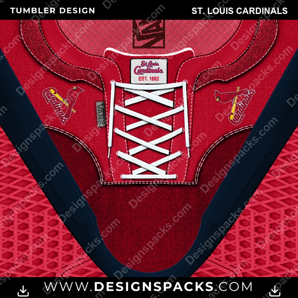 Baseball VANS Atwood DX St. Louis Cardinals MLB Baseball Tumbler Digital Wrap Design Download