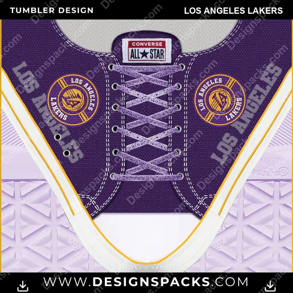 Basketball Converse Los Angeles Lakers NBA Basketball Tumbler Digital Wrap Design Download