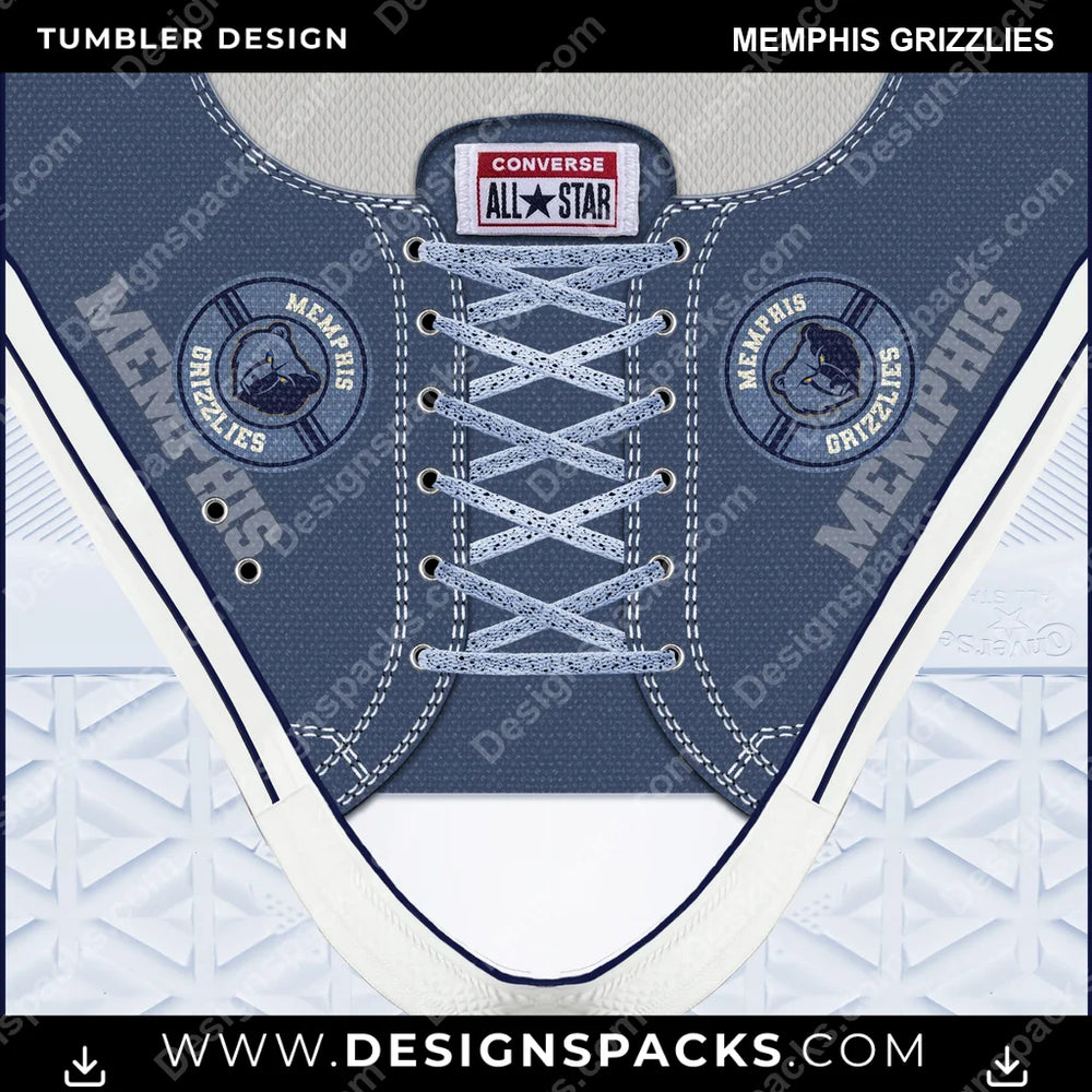 Basketball Converse Memphis Grizzlies NBA Basketball Tumbler Digital Wrap Design Download