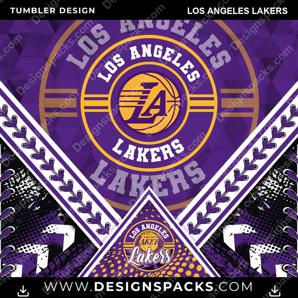 Basketball Diamond Los Angeles Lakers NBA Basketball Tumbler Digital Wrap Design Download