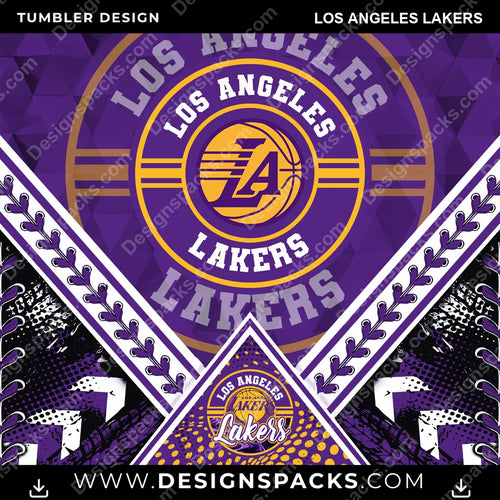 Basketball Diamond Los Angeles Lakers NBA Basketball Tumbler Digital Wrap Design Download