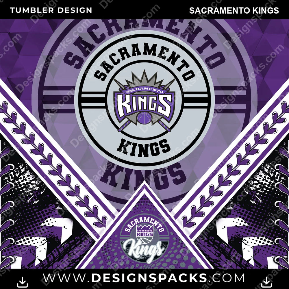 Basketball Diamond Sacramento Kings NBA Basketball Tumbler Digital Wrap Design Download