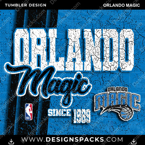Basketball Grunge Orlando Magic NBA Basketball Tumbler Digital Wrap Design Download