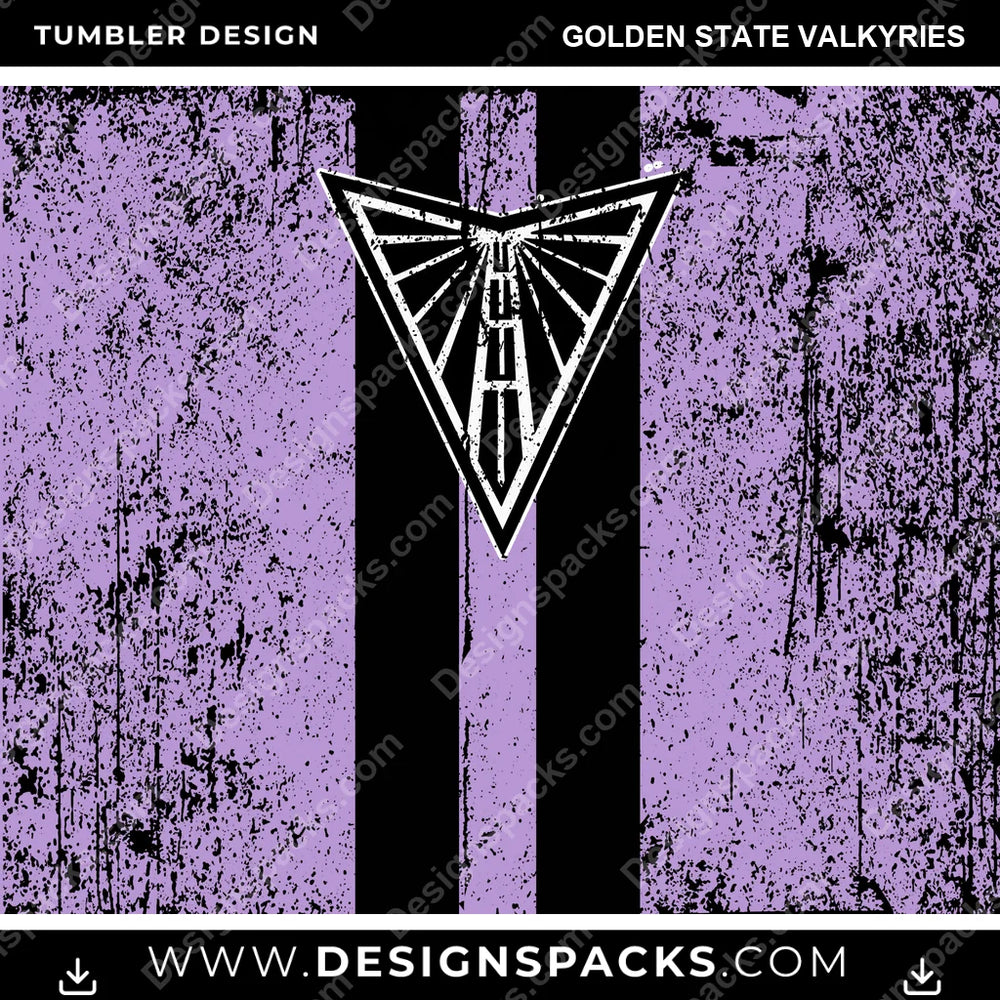 Basketball Grunge Style Golden State Valkyries NBA Basketball Tumbler Digital Wrap Design Download