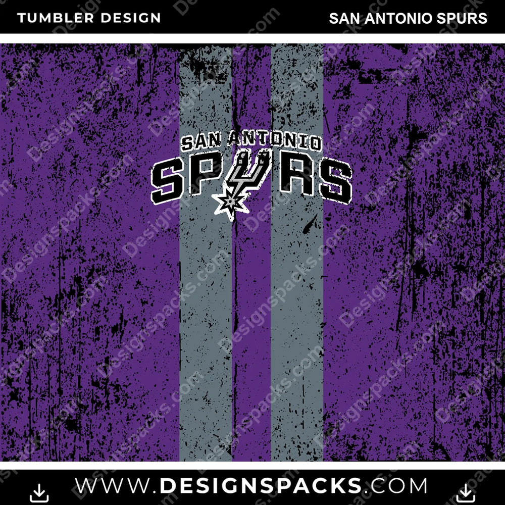 Basketball Grunge Style San Antonio Spurs NBA Basketball Tumbler Digital Wrap Design Download