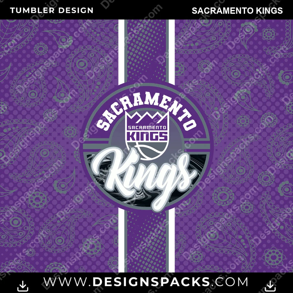Basketball Handkerchief Sacramento Kings NBA Basketball Tumbler Digital Wrap Design Download