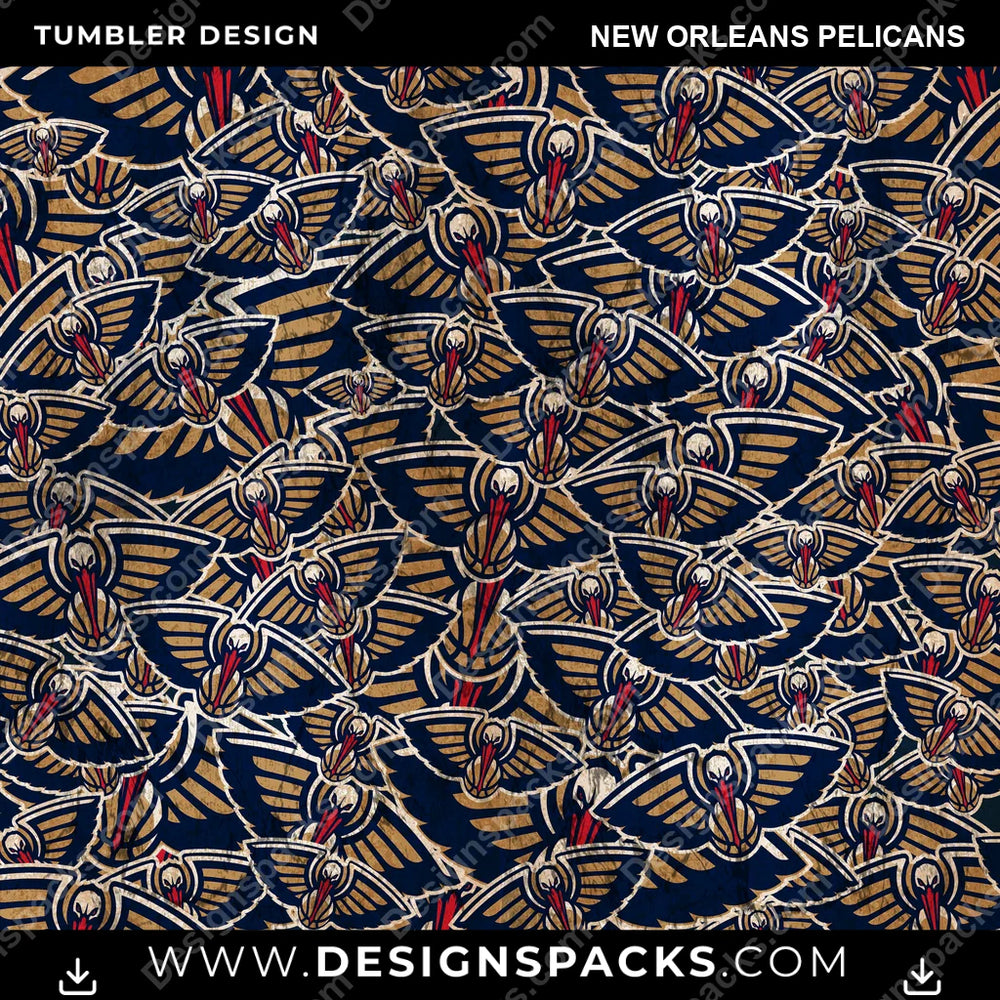 Basketball Logo BG New Orleans Pelicans NBA Basketball Tumbler Digital Wrap Design Download