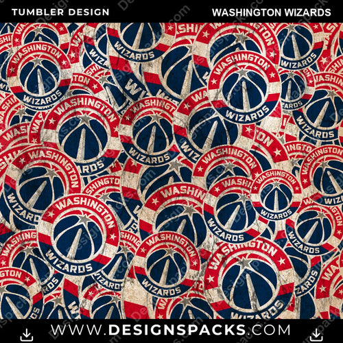 Basketball Logo BG Washington Wizards Tumbler Digital Wrap Design