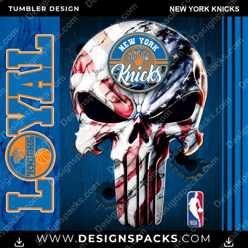 Basketball Loyal New York Knicks Tumbler Digital Wrap Design