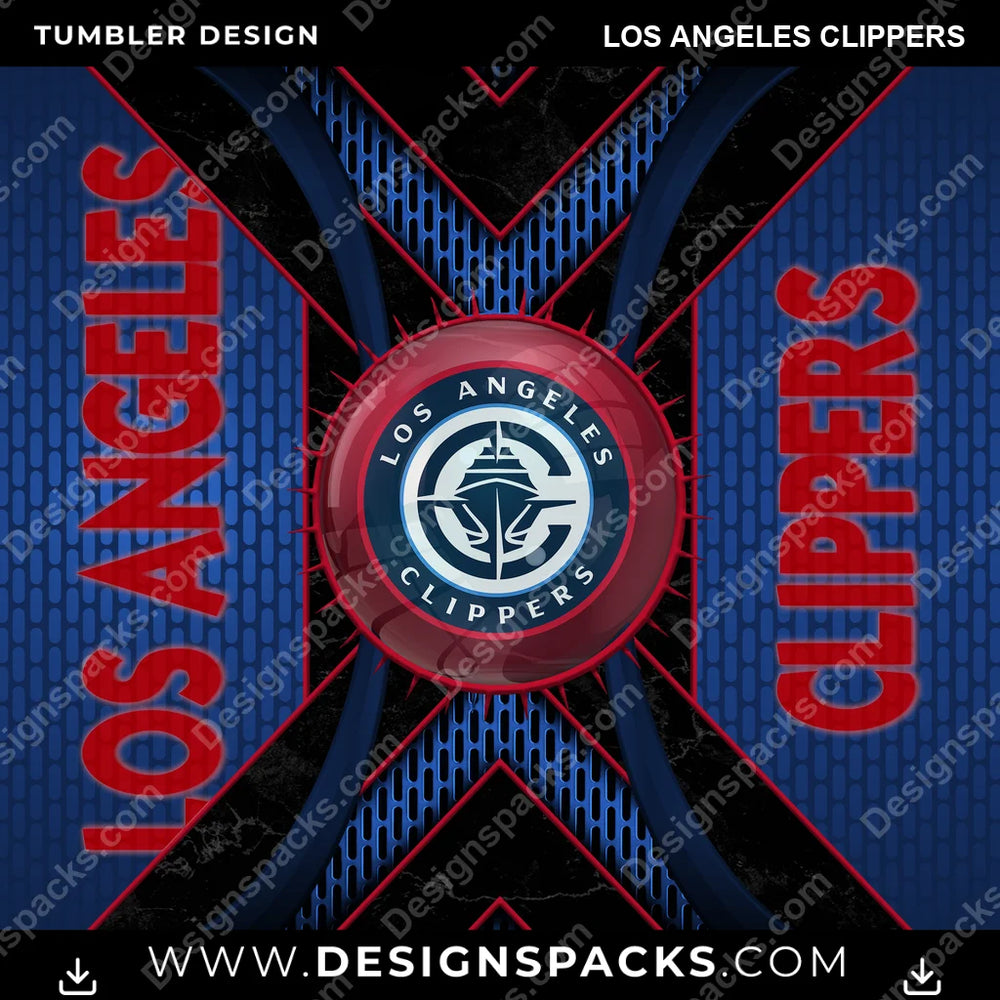 Basketball Metal Grating Los Angeles Clippers NBA Basketball Tumbler Digital Wrap Design Download