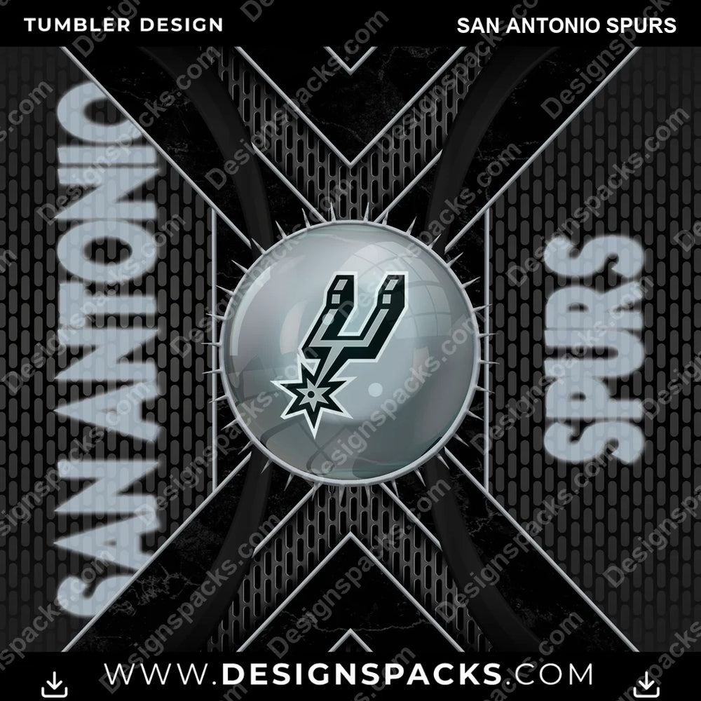 Basketball Metal Grating San Antonio Spurs NBA Basketball Tumbler Digital Wrap Design Download