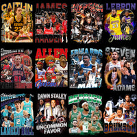 Load image into Gallery viewer, 48 Basketball Teams Players Bootleg Homage Designs Bundle PNG
