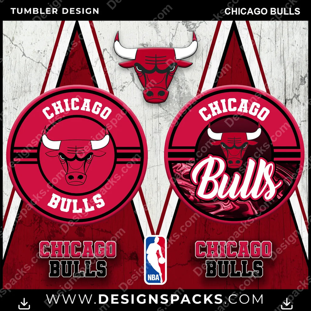 Basketball Sports Chicago Bulls NBA Basketball Tumbler Digital Wrap Design Download
