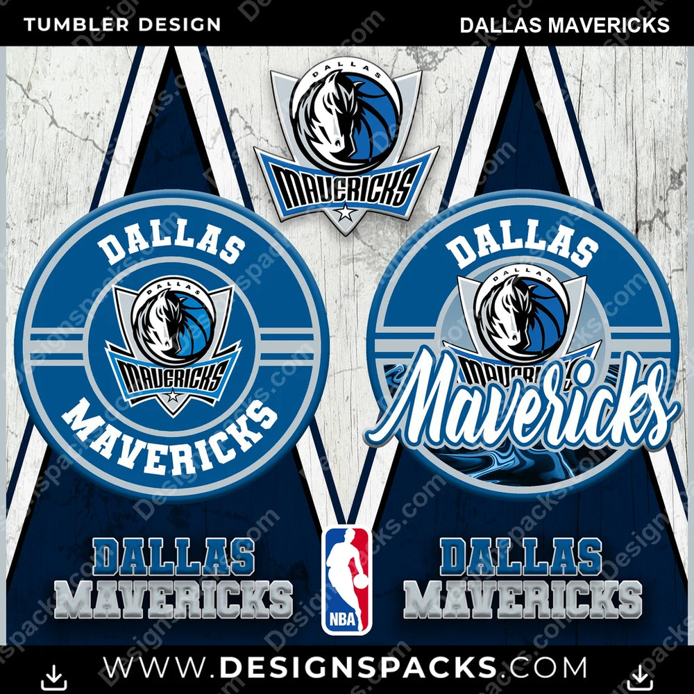 Basketball Sports Dallas Mavericks NBA Basketball Tumbler Digital Wrap Design Download