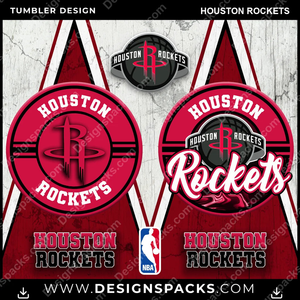 Basketball Sports Houston Rockets NBA Basketball Tumbler Digital Wrap Design Download