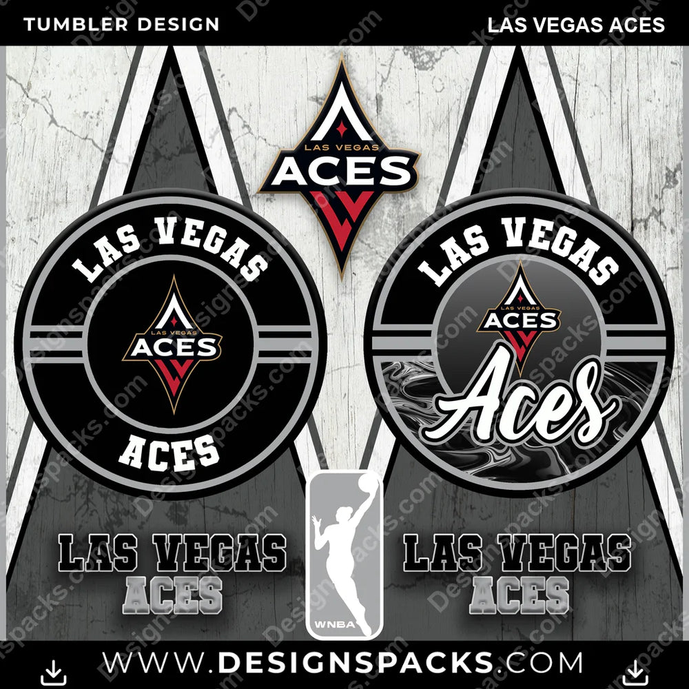 Basketball Sports Las Vegas Aces NBA Basketball Tumbler Digital Wrap Design Download