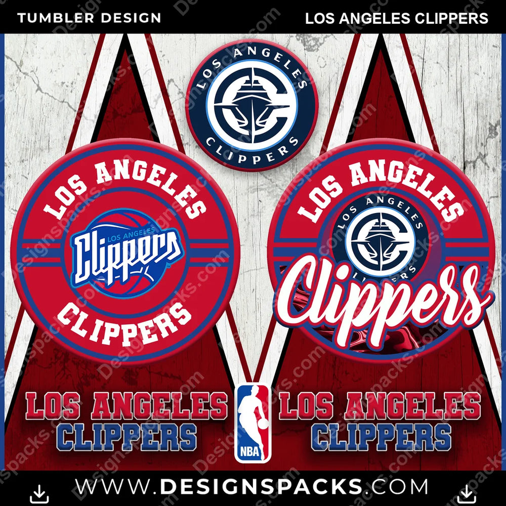 Basketball Sports Los Angeles Clippers NBA Basketball Tumbler Digital Wrap Design Download