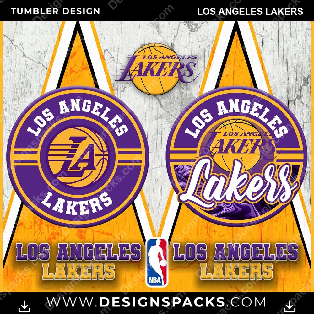 Basketball Sports Los Angeles Lakers NBA Basketball Tumbler Digital Wrap Design Download