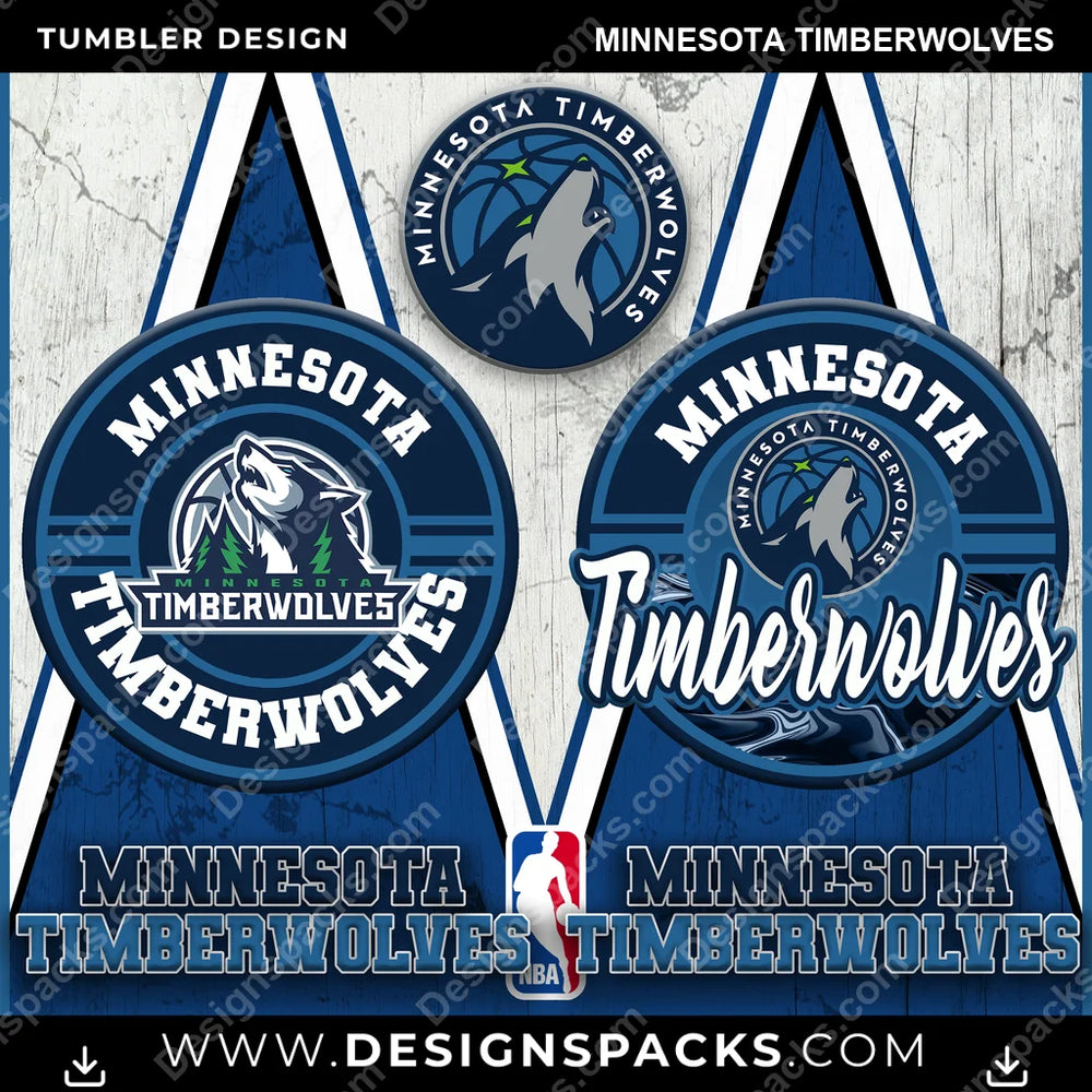 Basketball Sports Minnesota Timberwolves NBA Basketball Tumbler Digital Wrap Design Download