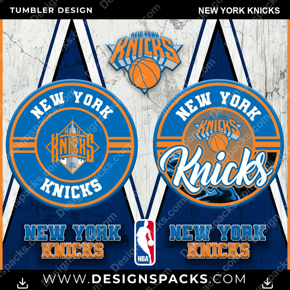 Basketball Sports New York Knicks NBA Basketball Tumbler Digital Wrap Design Download