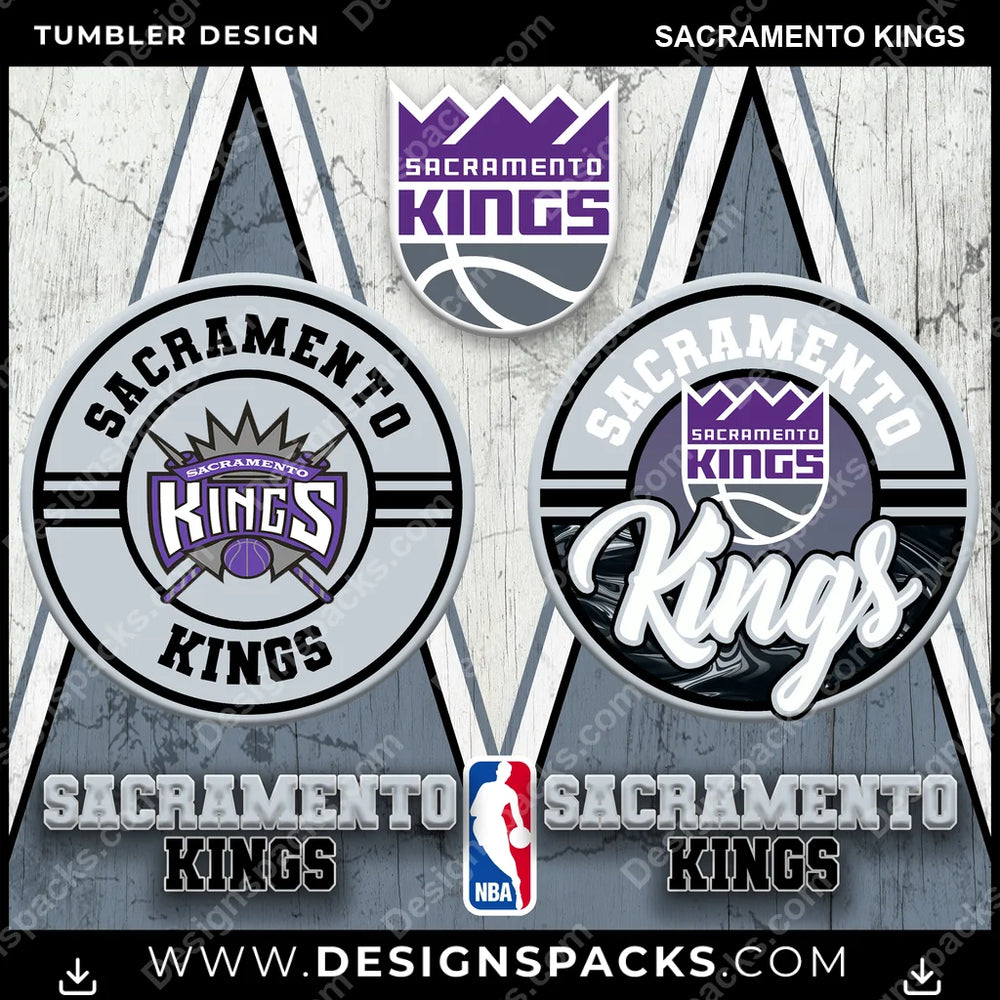 Basketball Sports Sacramento Kings NBA Basketball Tumbler Digital Wrap Design Download