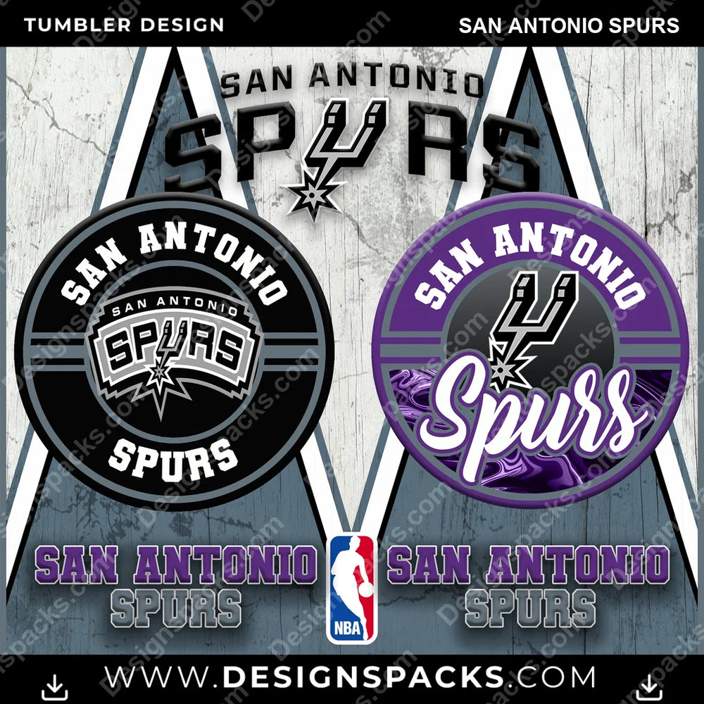 Basketball Sports San Antonio Spurs NBA Basketball Tumbler Digital Wrap Design Download