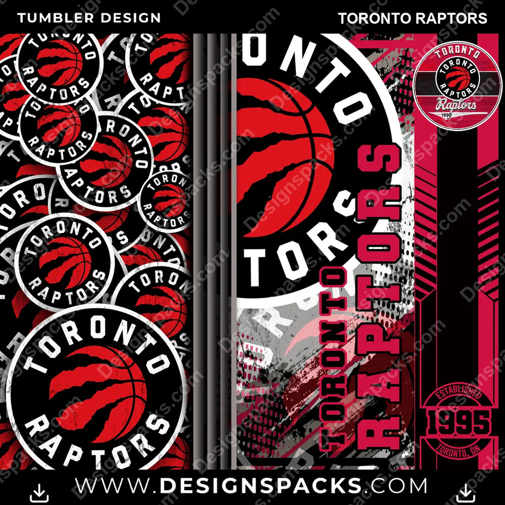Basketball Sports Toronto Raptors NBA Basketball Tumbler Digital Wrap Design Download