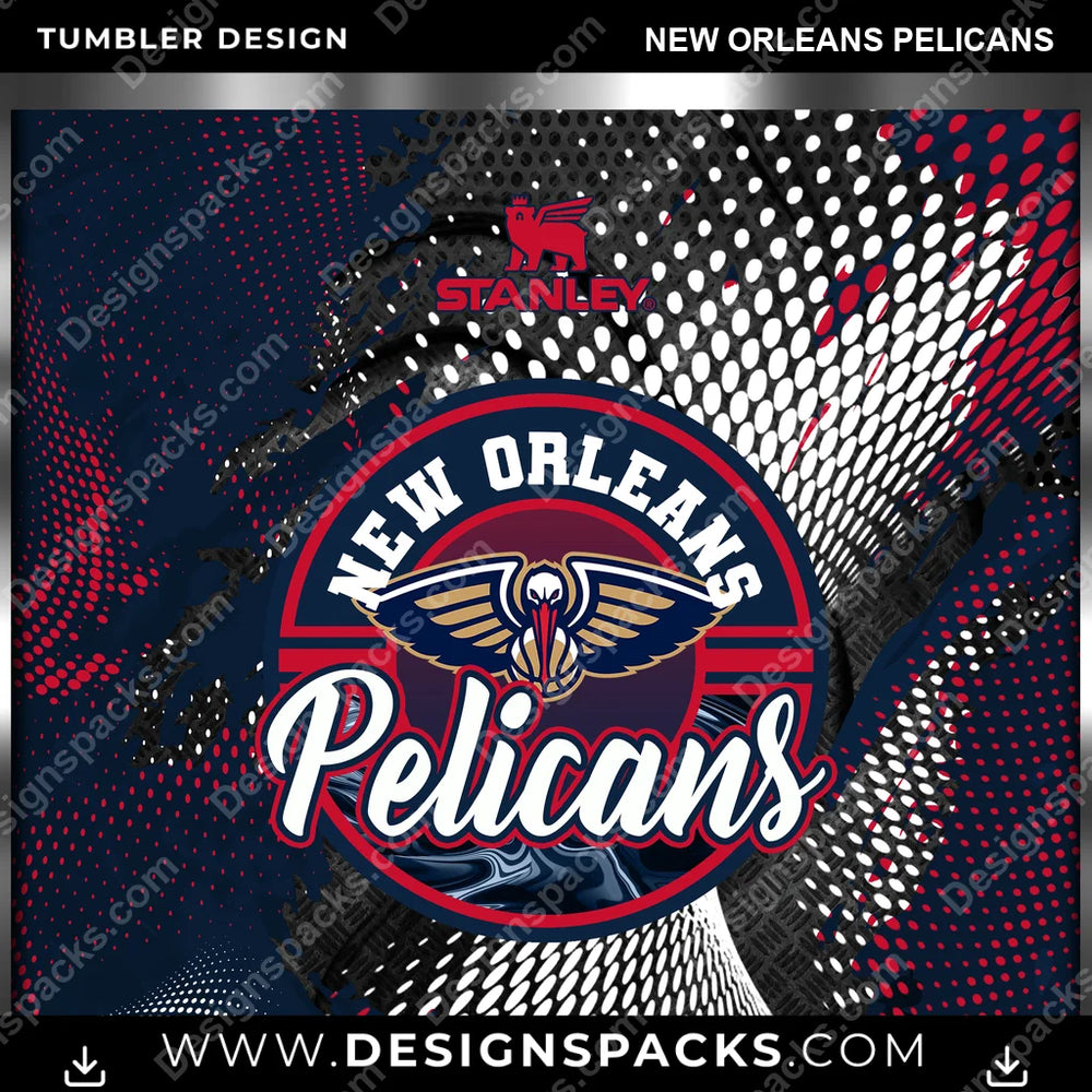 Basketball Stanley New Orleans Pelicans NBA Basketball Tumbler Digital Wrap Design Download