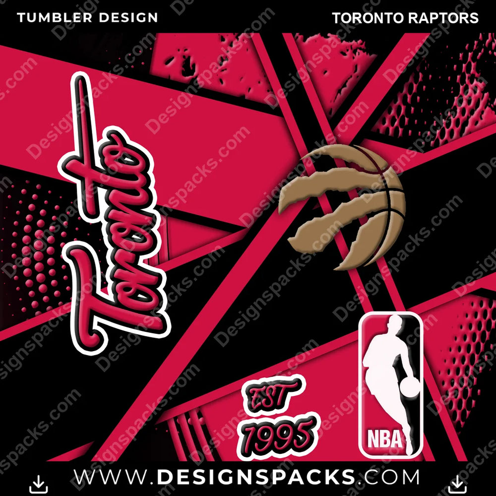 Basketball Team Sport Toronto Raptors NBA Basketball Tumbler Digital Wrap Design Download