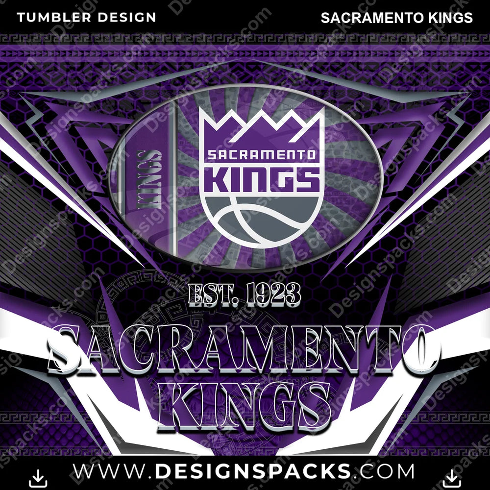 Basketball Tribal Sacramento Kings NBA Basketball Tumbler Digital Wrap Design Download