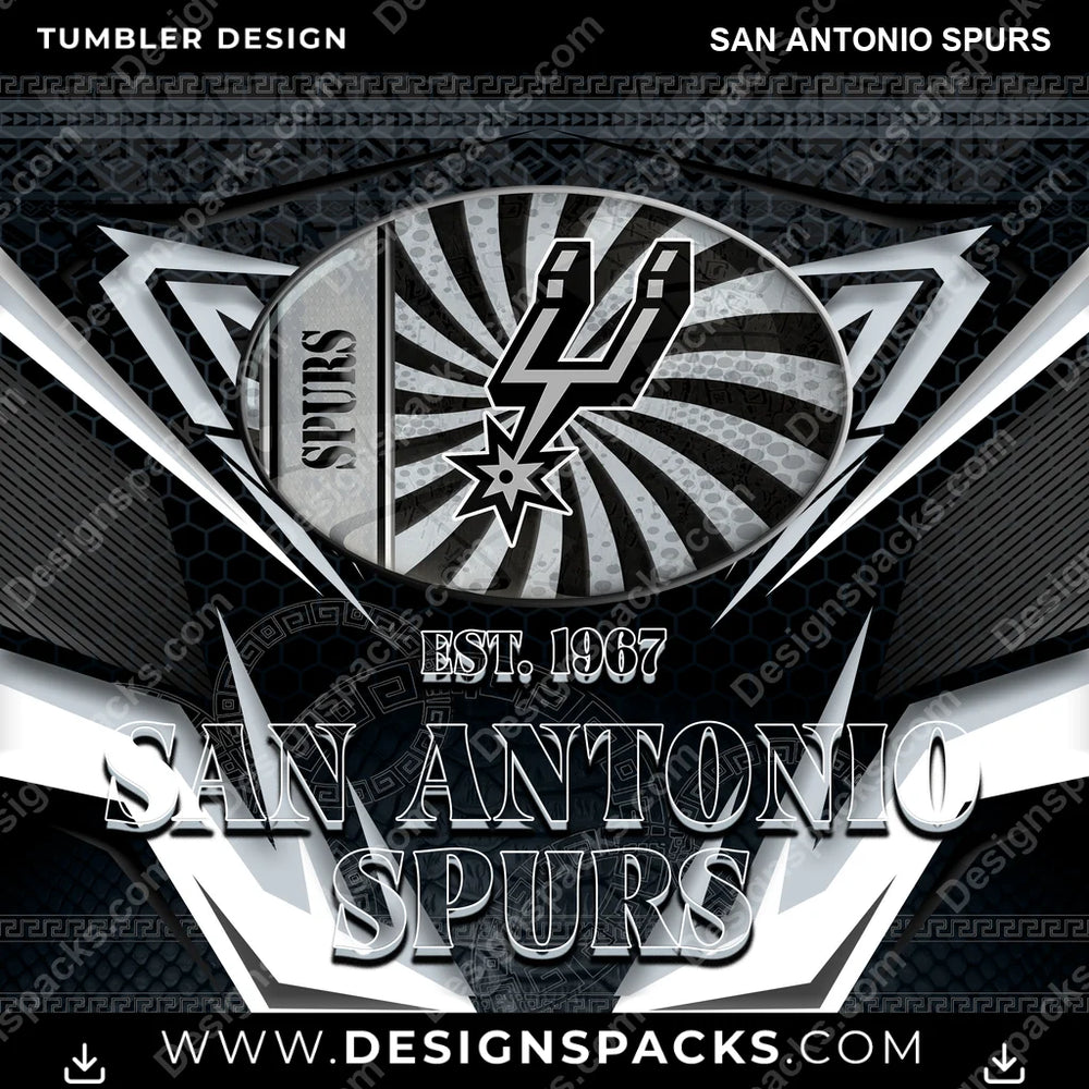 Basketball Tribal San Antonio Spurs NBA Basketball Tumbler Digital Wrap Design Download