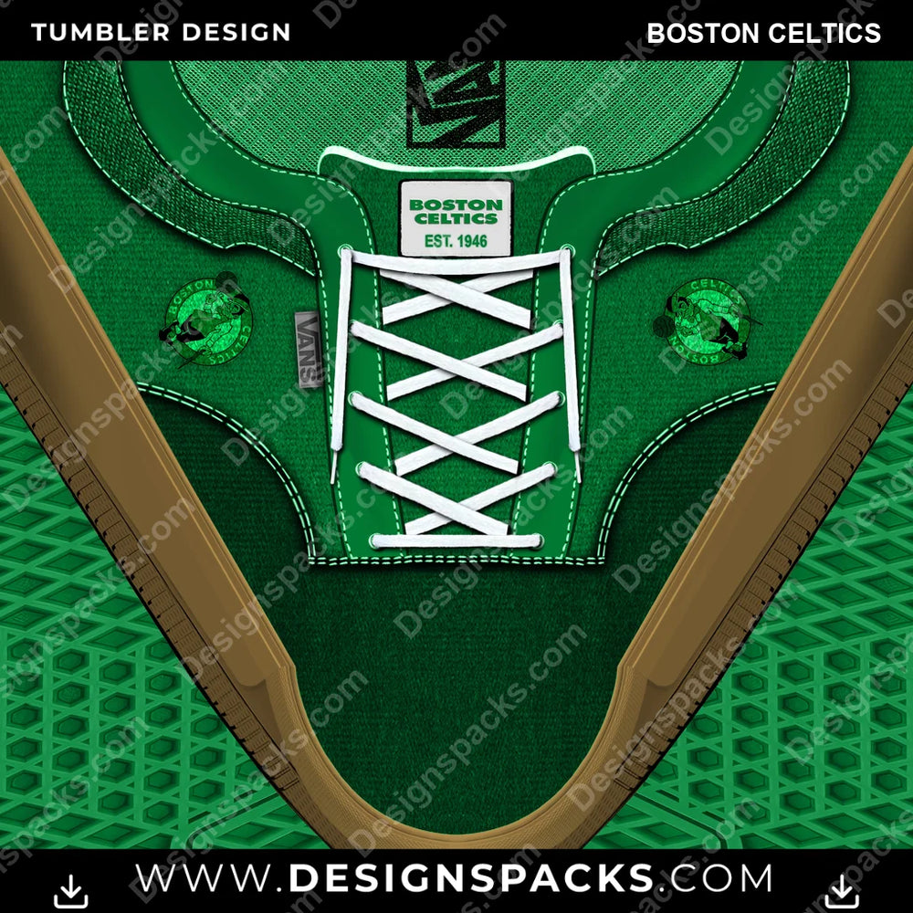 Basketball VANS Atwood DX Boston Celtics NBA Basketball Tumbler Digital Wrap Design Download