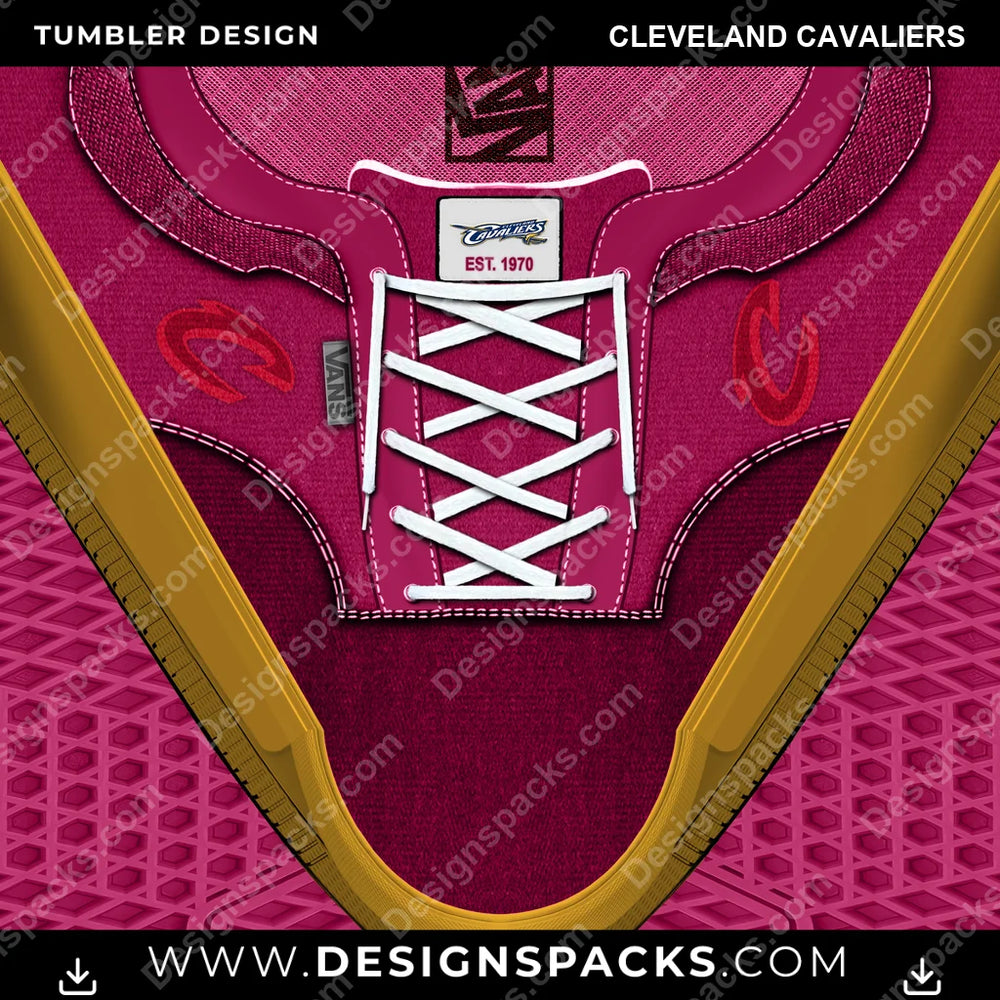 Basketball VANS Atwood DX Cleveland Cavaliers NBA Basketball Tumbler Digital Wrap Design Download