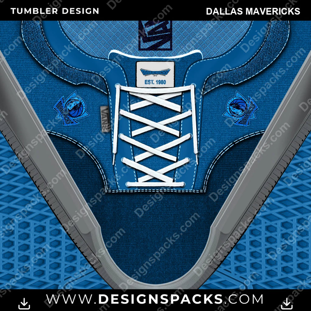 Basketball VANS Atwood DX Dallas Mavericks NBA Basketball Tumbler Digital Wrap Design Download