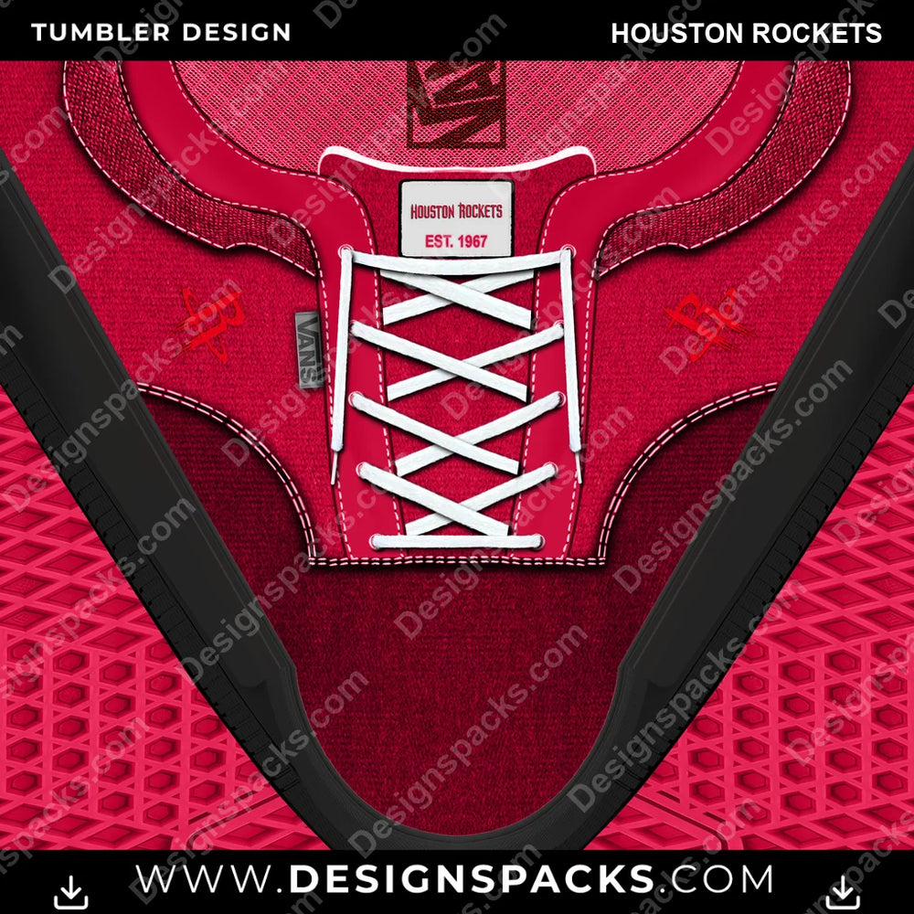 Basketball VANS Atwood DX Houston Rockets NBA Basketball Tumbler Digital Wrap Design Download